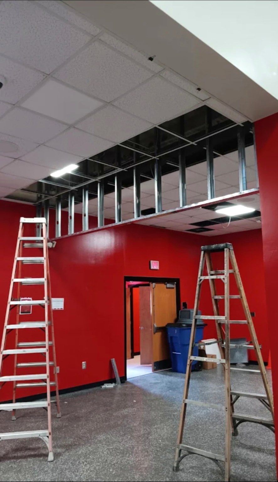 Commercial acoustic ceiling framing