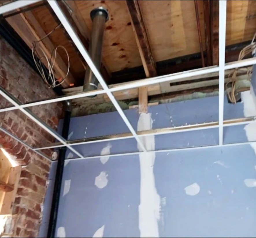 Drop ceiling grid installation
