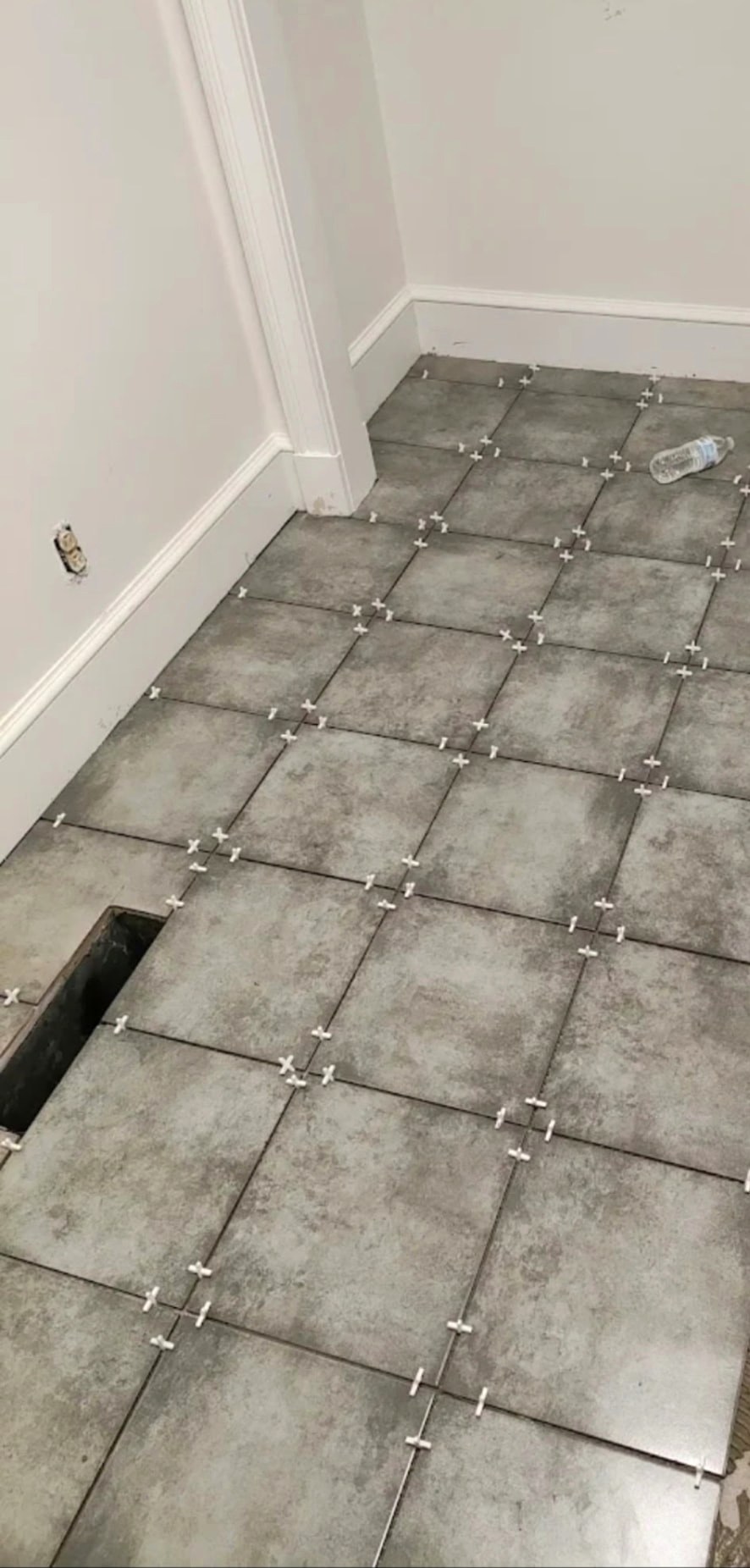 Ceramic tile flooring installation